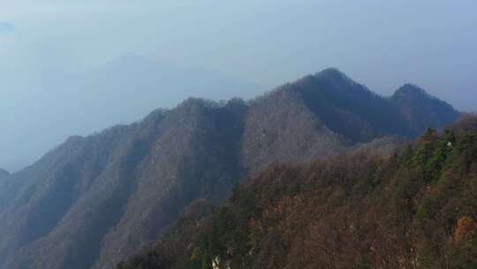 航拍秦岭山脉秋季风景云海