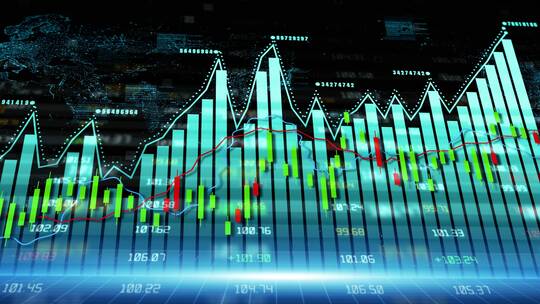 金融股票K线指数证券市场交易视频3视频素材模板下载