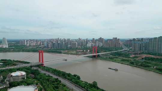 4k广西南宁良庆大桥航拍风光视频素材模板下载