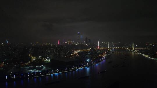 上海南浦大桥夜景4K航拍