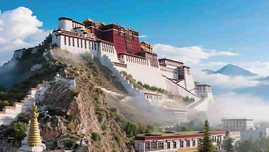 西藏布达拉宫全景