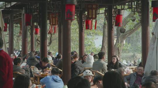 成都鹤鸣茶馆采耳视频素材模板下载