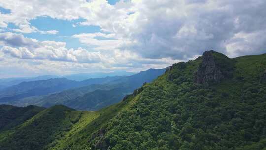 北京门头沟灵山自然风景区东灵山航拍