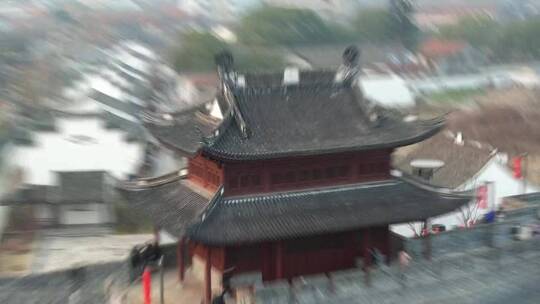 浙江省宁波市有座千年古城航拍