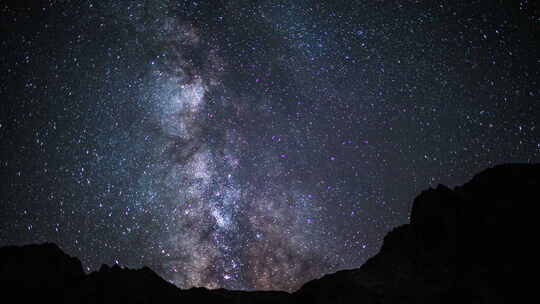 夜空星空在山与银河1