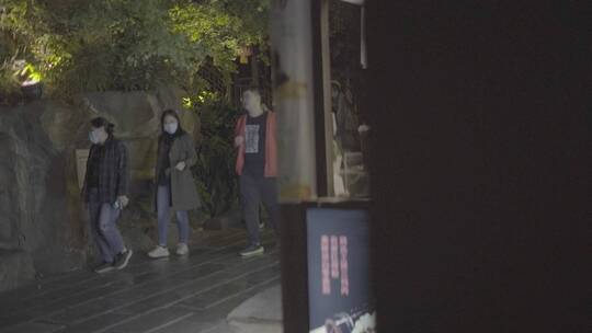 成都文殊院夜景集市汉服活动人文拍摄视频