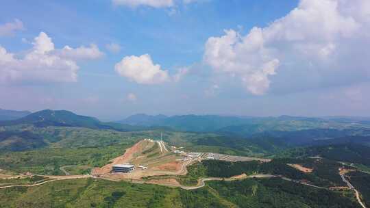 户外露营地帐篷鸟瞰全景