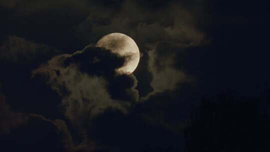 夜景月亮