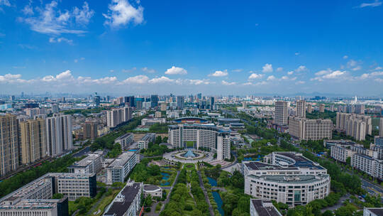 浙江工商大学云海航拍延时