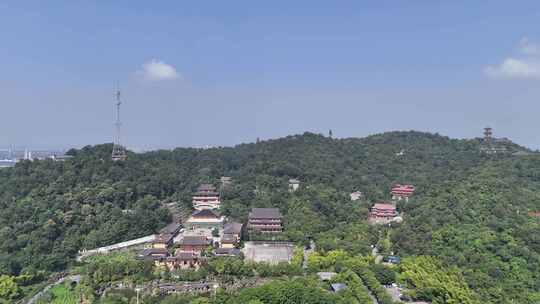 航拍湖北鄂州西山4A景区