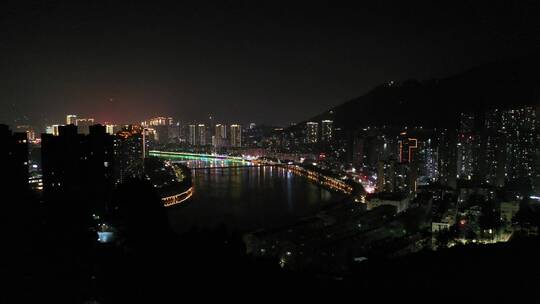 泉州夜景航拍晋江夜景安溪夜景唯美城市夜景