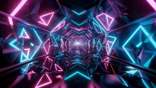 霓虹动感隧道VJ素材