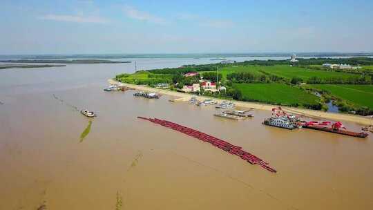 航拍黑龙江同江湿地