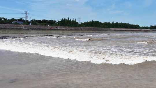 钱塘江大潮 大潮 潮水 波涛汹涌 潮头