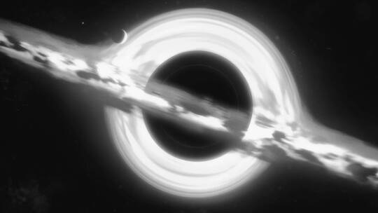 旋转的黑白星球动画