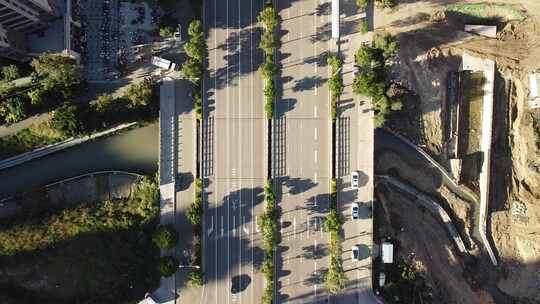 俯瞰城市道路