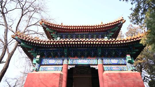 北京孔庙和国子监博物馆古建筑视频素材模板下载