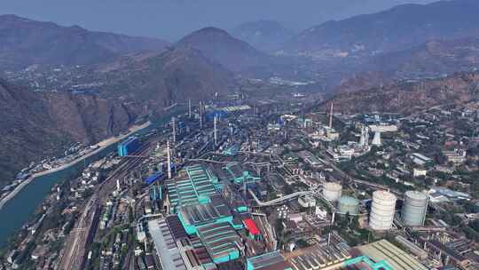 攀枝花钒钛钢铁厂攀钢集团航拍4K