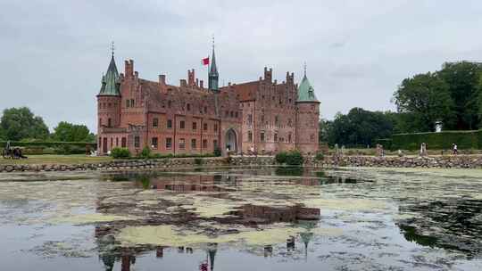 北欧丹麦王室水上城堡视频素材模板下载