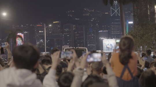 香港跨年夜密集人群