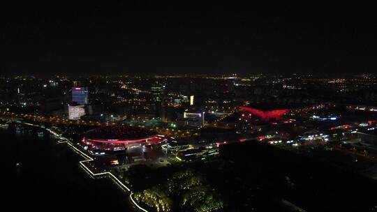 上海宋城夜景4K航拍