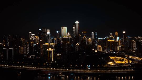 4K大气城市航拍日出日落夜景