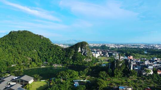 桂林山水自然风光风景航拍穿山塔山公园