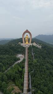 航拍江西九江庐山东林大佛5A景区