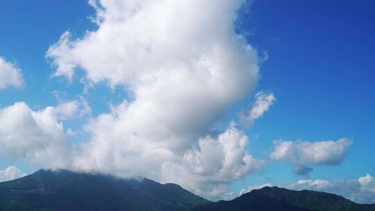 天空山云朵蓝天白云山延时远山风景小清新云