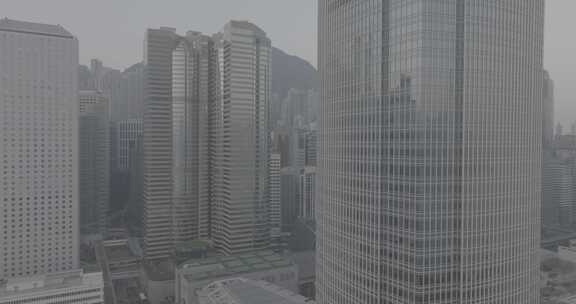 香港中环写字楼航拍