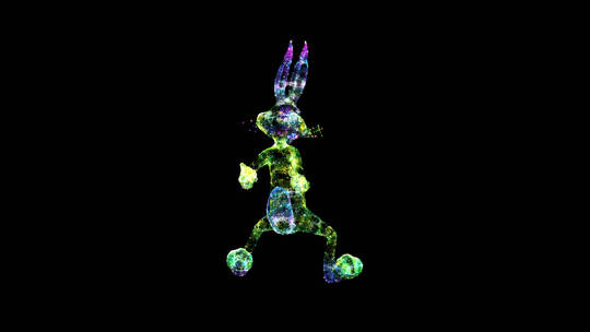 兔子跳舞鬼步舞视频素材模板下载