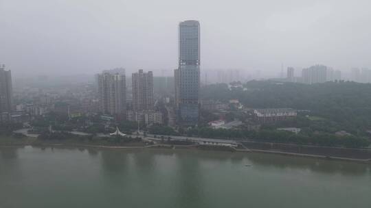 航拍湖南衡阳第一高楼