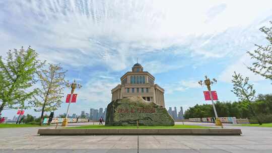 武汉横渡长江博物馆视频素材模板下载
