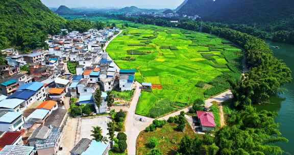 航拍广西河池旅游地崖宜风景区美景宣传片