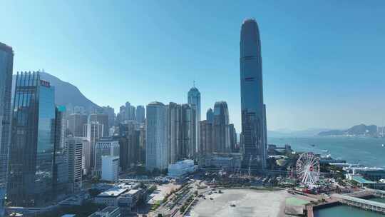 香港维多利亚港航拍香港城市建筑风光风景