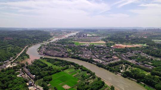 成都新津黄龙溪全景