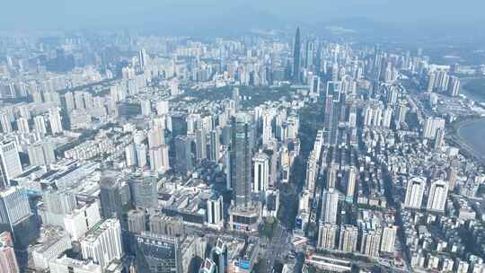 深圳赛格广场大厦航拍华强电子世界城市风光视频素材模板下载
