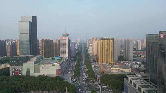 河北邯郸城市建设高楼交通航拍