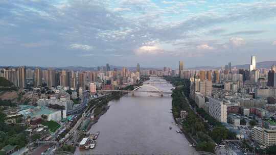 甘肃兰州黄河风光兰州大景航拍