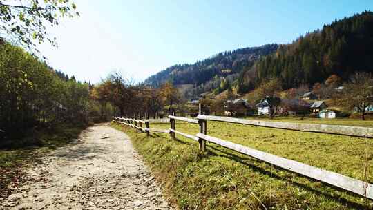 农村，乌克兰， Carpathians，