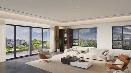 现代风格客厅室内装修