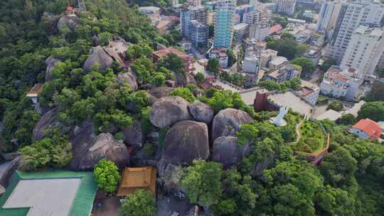 航拍厦门白鹿洞寺