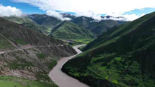 西藏那曲市山脉自然风光视频素材模板下载