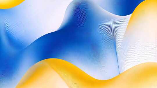 流光溢彩抽象艺术蓝黄线条流动背景动感线条