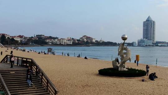 青岛海滨浴场沙滩