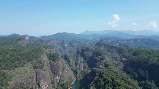 福建泰宁大金湖景区大金湖大赤壁航拍