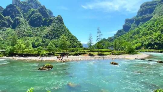 风景山水天空蓝天白云青山绿水河流