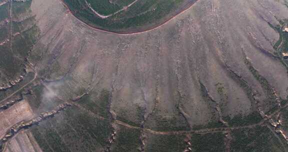 山西省大同市第四纪火山群遗址风光航拍