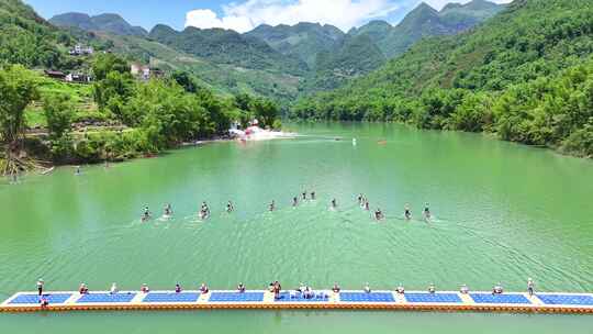 4k乡村浆板比赛 户外运动生活乡村旅游