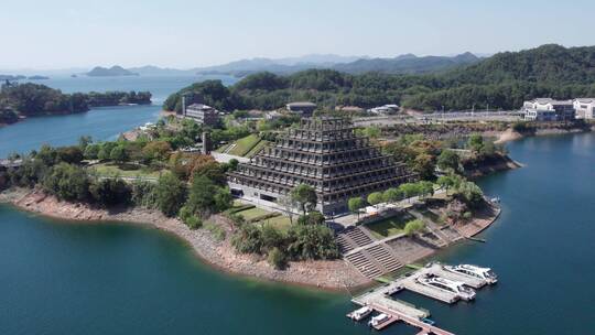 航拍千岛湖山水风景区